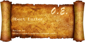 Obert Eszter névjegykártya